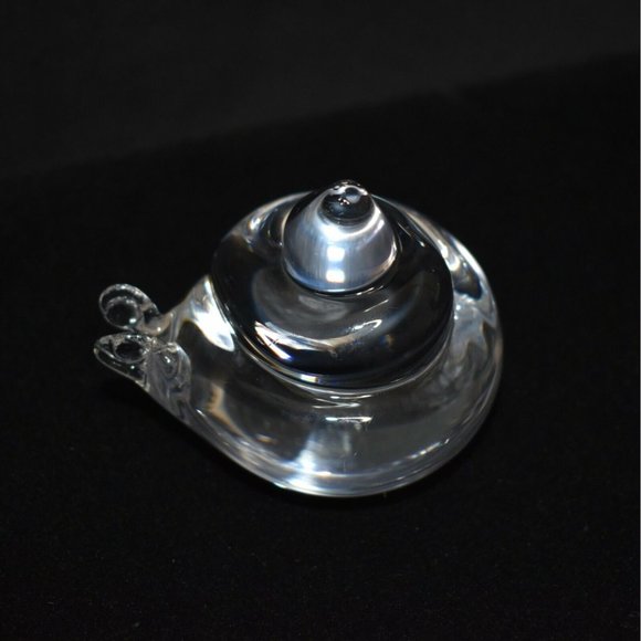 Kosta Boda Crystal Snail Paperweight Figurine 2" Signed WH5590 - Picture 3 of 12